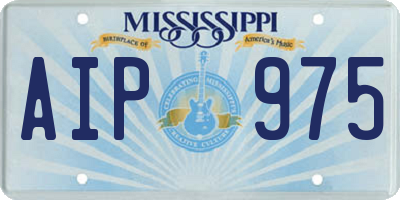 MS license plate AIP975