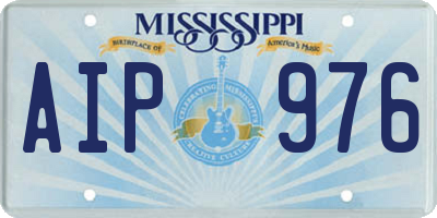MS license plate AIP976