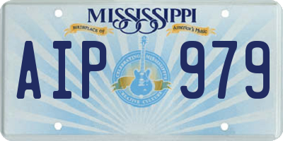 MS license plate AIP979