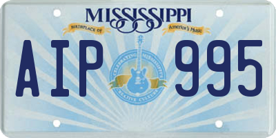 MS license plate AIP995