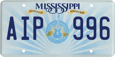 MS license plate AIP996