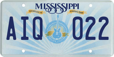 MS license plate AIQ022