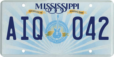 MS license plate AIQ042