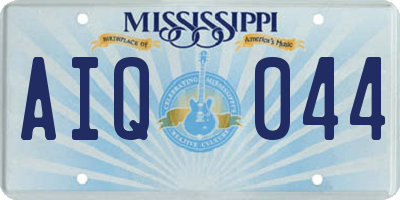MS license plate AIQ044