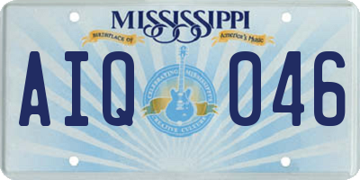 MS license plate AIQ046