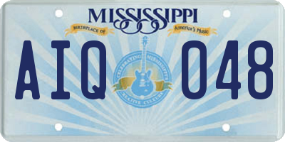 MS license plate AIQ048