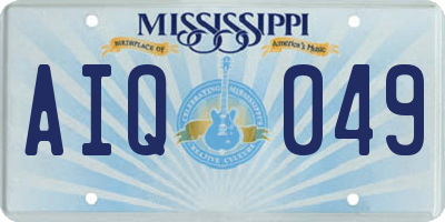 MS license plate AIQ049