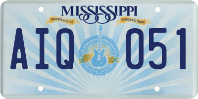 MS license plate AIQ051