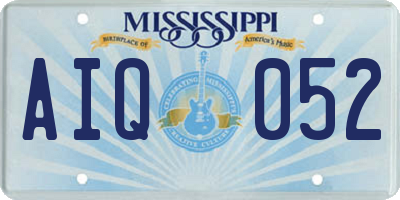 MS license plate AIQ052