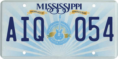 MS license plate AIQ054