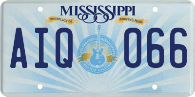 MS license plate AIQ066
