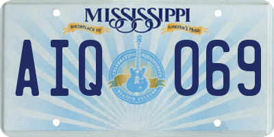 MS license plate AIQ069