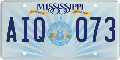 MS license plate AIQ073