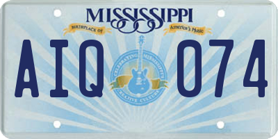 MS license plate AIQ074