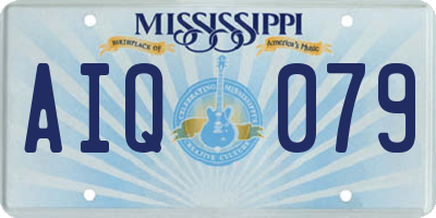 MS license plate AIQ079
