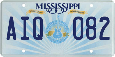 MS license plate AIQ082