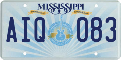 MS license plate AIQ083