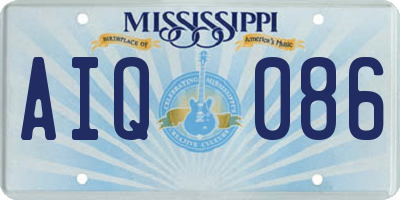 MS license plate AIQ086