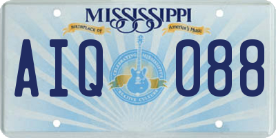 MS license plate AIQ088