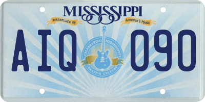 MS license plate AIQ090