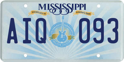 MS license plate AIQ093