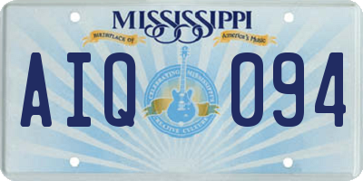 MS license plate AIQ094