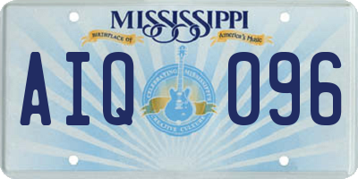 MS license plate AIQ096
