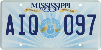 MS license plate AIQ097
