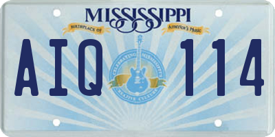 MS license plate AIQ114