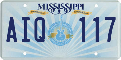 MS license plate AIQ117