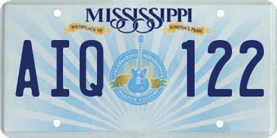 MS license plate AIQ122