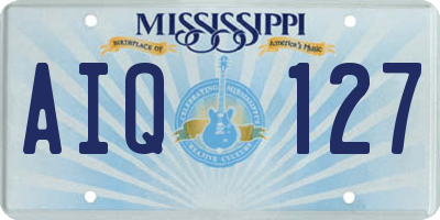 MS license plate AIQ127