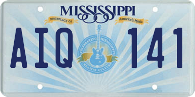 MS license plate AIQ141