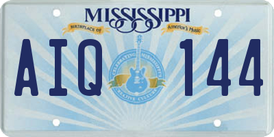 MS license plate AIQ144