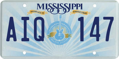 MS license plate AIQ147
