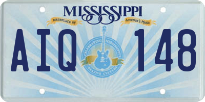 MS license plate AIQ148