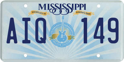 MS license plate AIQ149