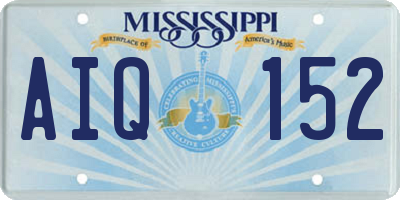 MS license plate AIQ152