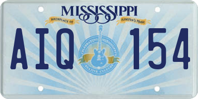 MS license plate AIQ154