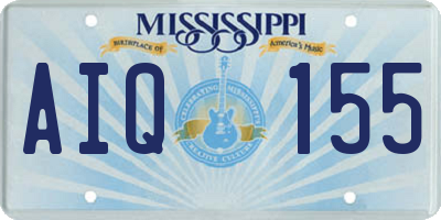 MS license plate AIQ155
