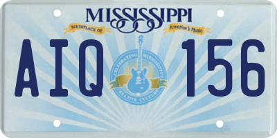 MS license plate AIQ156