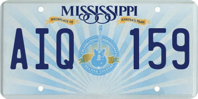 MS license plate AIQ159