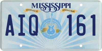 MS license plate AIQ161
