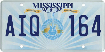 MS license plate AIQ164