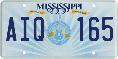 MS license plate AIQ165