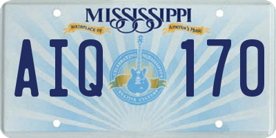 MS license plate AIQ170