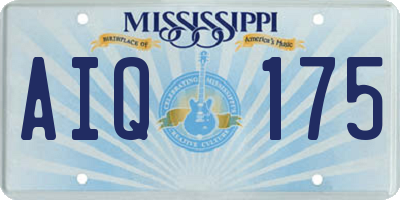 MS license plate AIQ175