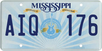 MS license plate AIQ176