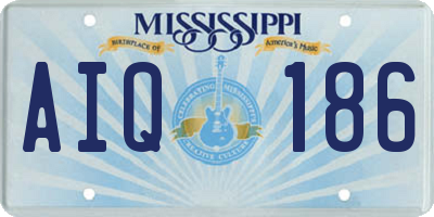 MS license plate AIQ186