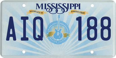 MS license plate AIQ188